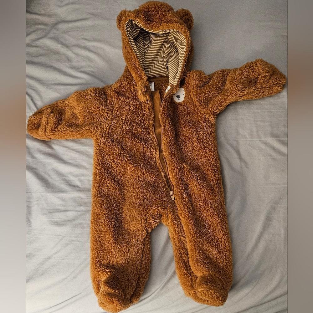 Carter's Cozy Brown Bear Hooded Footie